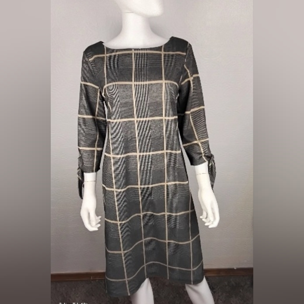 Liz Claiborne -Plaid Gray Women's Dress